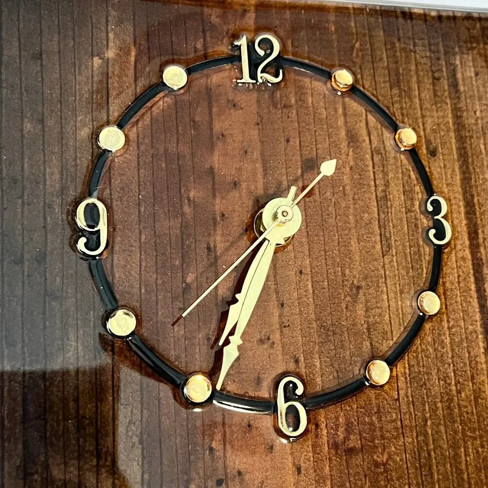 Vintage Handmade Minnie Mouse Wood Plaque Clock